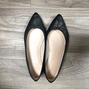 Jcrew Gemma black ballet shoes gently worn size 6